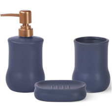 Набор аксессуаров Fissman Sapphire для ванной комнаты: дозатор, мыльница и стакан