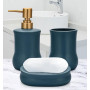 Набор аксессуаров Fissman Sapphire для ванной комнаты: дозатор, мыльница и стакан