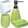 Набор аксессуаров Anemone "Green" для ванной комнаты: дозатор, мыльница и стакан
