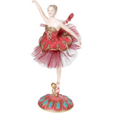 Декоративная фигура "Балерина" бордо с бирюзой 12.3х12х24см
