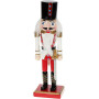 Статуэтка декоративная «Щелкунчик» 20см, деревянная, красный с белым