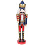 Статуэтка декоративная «Щелкунчик» 38см, деревянная, синий с красным