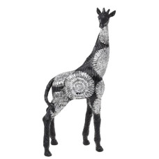 Декоративная фигура "Жираф" 19х9.5х41см полистоун, черный с серебром
