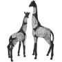 Декоративная фигура "Жираф" 19х9.5х41см полистоун, черный с серебром