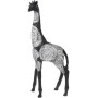 Декоративная фигура "Жираф" 22х10.5х51см полистоун, черный с серебром