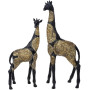 Декоративная фигура "Жираф" 19х9.5х41см полистоун, черный с золотом
