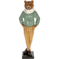 Статуэтка декоративная "Тигр в шарфе" 37.5см, полистоун, бирюза с желтым