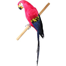 Декоративная игрушка "Попугай" 50см, малиновый с синим