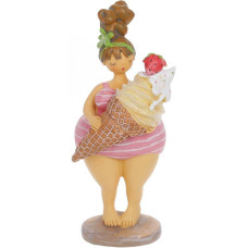 Декоративная статуэтка "Синтия с Мороженым" 9.5х9х22см, полистоун