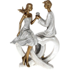 Декоративная статуэтка "Влюблённые Сердца" 16.5х10.5х23см, полистоун