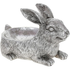 Подставка для украшений "Кролик" 22х15х14см, полистоун, серебро