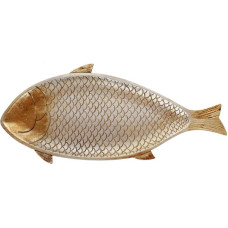Декоративное блюдо "Рыбка" 38.5х17х2см, полистоун, золото