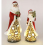 Статуэтка декоративная "Санта с подарком" 25.5см с LED-подсветкой