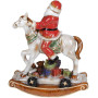 Декор новогодний «Санта на лошади» 31х14х37см, керамика
