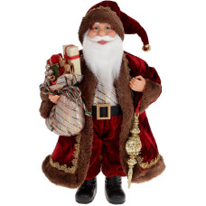 Мягкая игрушка "Санта с посохом и мешком" 40см, красный