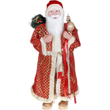Мягкая игрушка "Санта с подарками" 88см, красный с золотом