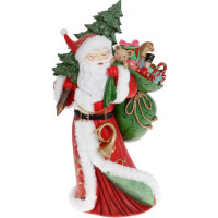 Декоративная статуэтка "Санта с мешком Подарков" 52.5см, полистоун, красный