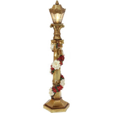 Декоративный фонарь "Огонек в Цветах" с LED подсветкой 48см, полистоун, золото
