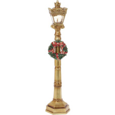 Декоративный фонарь "Рождественский" с LED подсветкой 49см, полистоун, золото