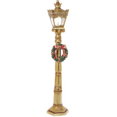 Декоративный фонарь "Рождественский" с LED подсветкой 60см, полистоун, золото