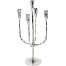 Подсвечник декоративный "Evian" 22х22х43см, на 5 свечей, металл, серебро