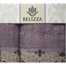 Набор 2 полотенца Belizza Julia банное 70х140см и лицевое 50х90см, махра, сиреневый