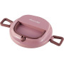 Ланч-бокс Kamille Snack 1700мл двухуровневый, пластик и нержавеющая сталь, розовый