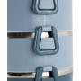 Ланч-бокс Kamille Snack 2400мл трехуровневый, пластик и нержавеющая сталь, синий