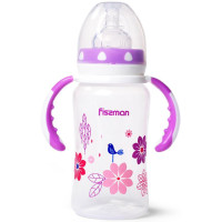 Бутылочка детская для кормления Fissman Babies "Цветочки" 300мл с ручками