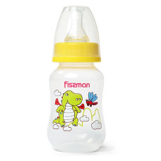 Бутылочка детская для кормления Fissman Babies "Дракоша" 125мл, желтая