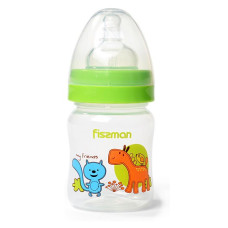 Бутылочка детская для кормления Fissman Babies "Мои друзяшки" 120мл с широким горлышком