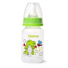 Бутылочка детская для кормления Fissman Babies "Дракоша" 120мл, зеленая