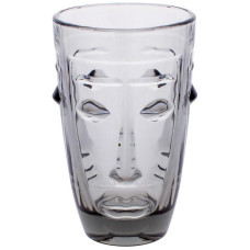 Набір 6 склянок Ariadne Face Grey 330мл, сіре скло