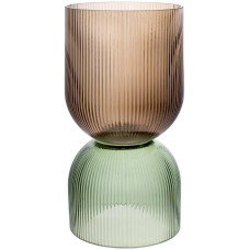 Стеклянная ваза Ariadne "Carol" Ø16x31см, коричневый с зеленым