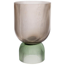 Стеклянная ваза Ariadne "Carol" Ø16x26см, коричневый с зеленым