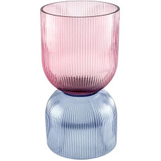 Стеклянная ваза Ariadne "Carol" Ø16x31см, розовый с голубым
