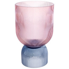 Стеклянная ваза Ariadne "Carol" Ø16x26см, розовый с голубым