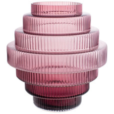 Стеклянная ваза Ariadne "Modern" Ø22x23см, темно-розовый