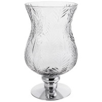 Ваза декоративная Ancient Glass Розалин 19х20х35см, серый с серебром