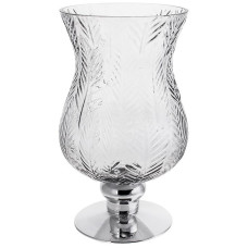 Ваза декоративная Ancient Glass Розалин 19х20х35см, серый с серебром