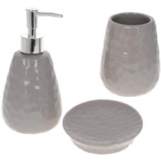 Набор аксессуаров Bright для ванной комнаты 3 предмета "Серый Камень" керамика