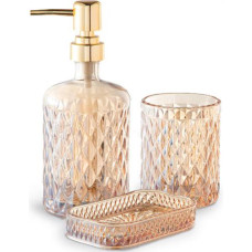 Набір аксесуарів Fusion Amber для ванної кімнати: дозатор, мильниця та склянка