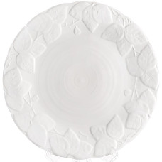 Набор 2 обеденные тарелки "White City Листья" Ø31см, белый фарфор