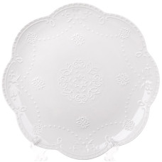 Тарелки фарфоровые (набор 3 штуки) "Белое Кружево" Ø20см
