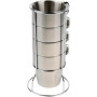 Кружки-чашки металлические (4 штуки) Kamille 300мл на стальной подставке
