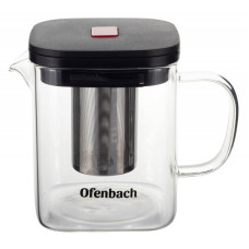 Чайник стеклянный заварочный Ofenbach 600мл со съемным ситечком (0612s)