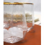 Набор 6 стаканов Facets "Blur" 520мл, стекло с золотым кантом