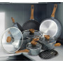 Набір кухонного посуду Kamille Grey Marble 12 предметів, алюміній