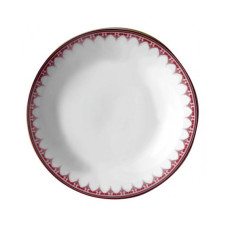 Набор 6 мелких тарелок "Вышиванка красный ромб" Ø20.5см