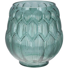 Ваза декоративна Ancient Glass Артишок діаметр 14х16см, зелене скло